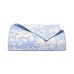  Damask Quilted Printed Cotton Euro Sham, Blue, 26x26