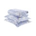  Damask Quilted Printed Cotton Euro Sham, Blue, 26x26
