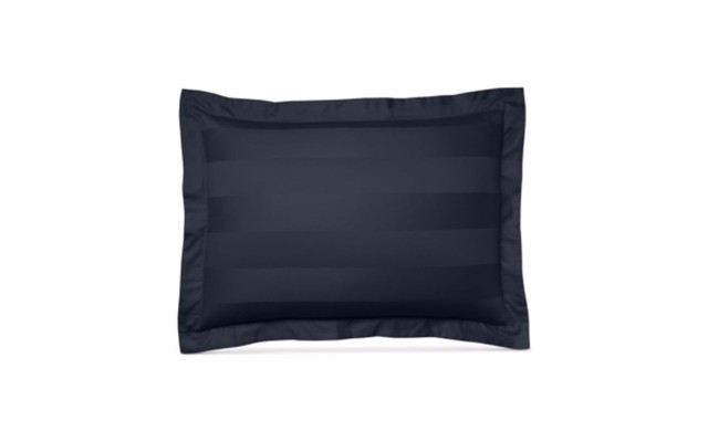  Damask Stripe 550 Thread Count Sham, Navy, King, 20×36