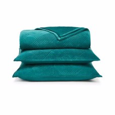 Charter Club Damask Velvet 3 Pc. Coverlet Set, Full/Queen, Green