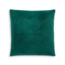 Charter Club Damask Velvet Euro Sham, Emerald, 26x26