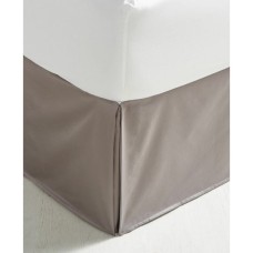Charter Club King Bedskirt Damask Solid 550 Tc Supima Cotton Stone, Grey