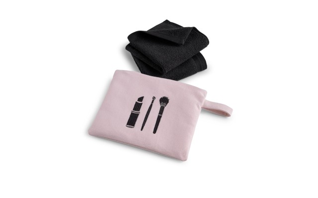  Make Up Brush Towel Gift Set, Pink, 2 Piece