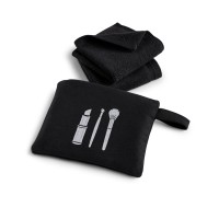 Charter Club Make Up Brush Towel Gift Set, Black, 2 Piece