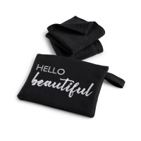 Charter Club Make Up Hello Beautiful Towel Gift Set, Black, 2 Piece