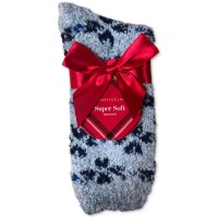 Charter Club Printed Super-Soft Cozy Socks, Gray, 9-11