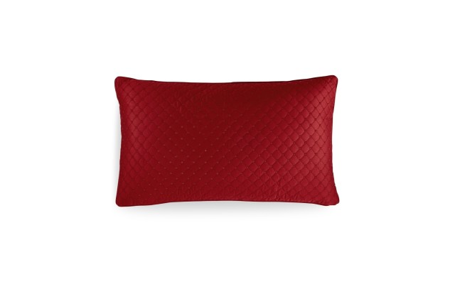  Quilted Damask 14″ x 24″ Decorative Pillow, Garnet