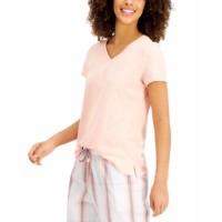 Charter Club V-neck Pajama Top, Medium, Pink