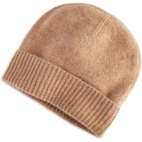 Charter Club Womens 100% Cashmere Cuffed Beanie, Camel