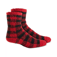 Charter Club Women’s Butter Socks, Red Black, One Size