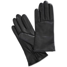 Charter Club Women's Cashmere Lined Leather Tech Gloves