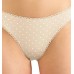  Womens Everyday Cotton Lace Trim Thong, Beige, X-Large