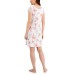 Women's Lace-Sleeve Chemise Nightgowns, White, Large