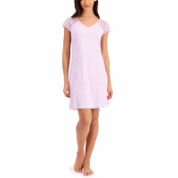 Charter Club Women's Lace-Sleeve Chemise Nightgowns, Purple, Small