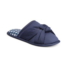 Charter Club Women’s Slip-on Twisted Slippers, Medieval Blue, Large