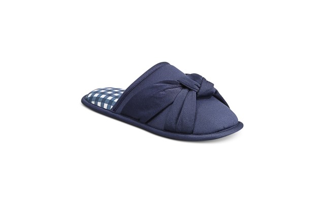 Charter Club Women’s Slip-on Twisted Slippers, Medieval Blue, Large