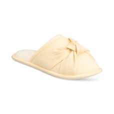 Charter Club Women’s Slip-on Twisted Slippers, Pineapple Cream, Large