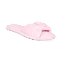 Charter Club Women’s Velvet Bow-Top Slide Slippers, Pink
