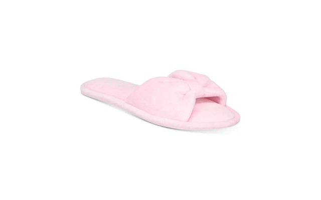 Charter Club Women’s Velvet Bow-Top Slide Slippers, Pink