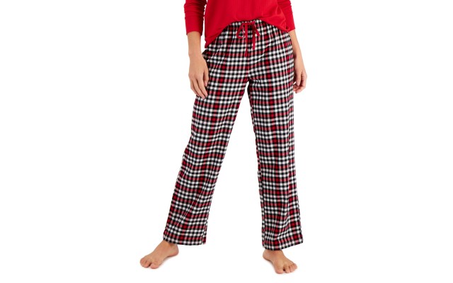  Womens Yarn Dyed Flannel Plaid Pajama Pants, Buffalo Check,XX-Large