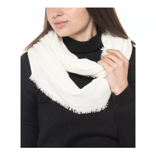 Charter Club Woven Chenille Loop Scarf, White, 30