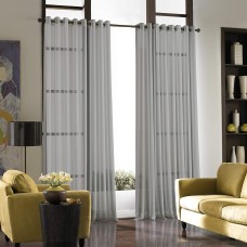 CHF Sheer Soho Voile Grommet 59″ x 108″ Panel, Silver