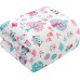  Elephant Garden 5 Piece Full Comforter Set, Pink