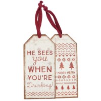 Christmas Bottle Tag – Drinking