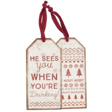Christmas Bottle Tag – Drinking