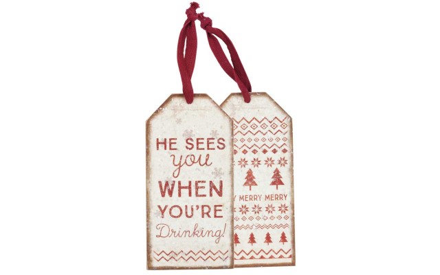 Christmas Bottle Tag – Drinking