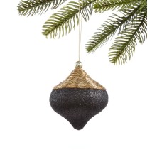 Christmas Joy Black Tie Onion Ornament