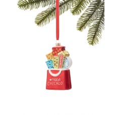 Christmas Joy Chicago Shopping Bag Ornament, 2021
