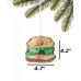  Foodie & Spirits Sequined Hamburger Ornament, Multicolor