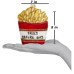  French Fries Ornament, Red, 7×8