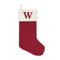 Christmas Joy Large Red Knit Monogram Stockings 21″, W