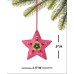  Merry and Brightest Pink Star Ornament, 5”