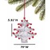  Peppermint Twist Sequin Christmas Tree Ornament, White