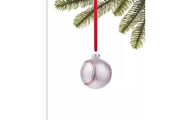  Sports & Hobbies Baseball Ball Ornament, Gray