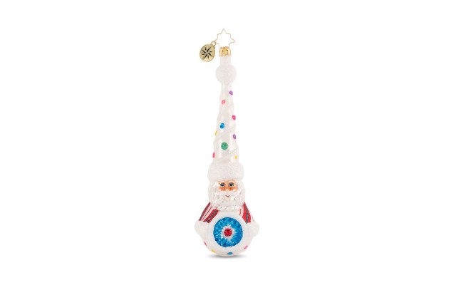  Candy-Dotted Claus Ornament, Multi, 7”