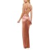 s Juniors’ Scoop-Neck Side-Slit Gown, Copper/17