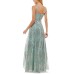 s Womens Juniors’ Sequin Ballgown, Light Green/1