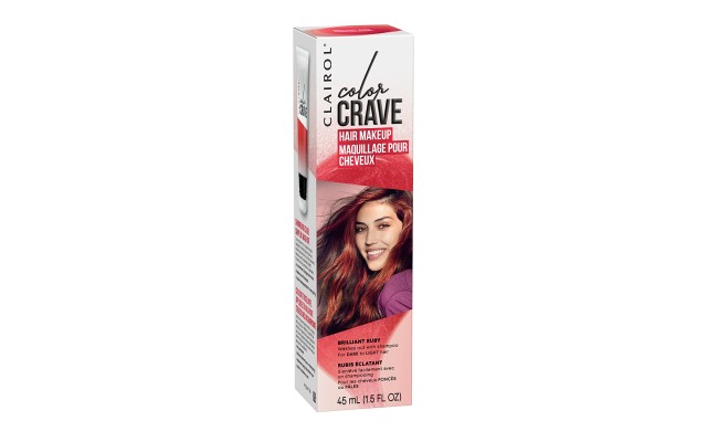 Color Crave Temporary Hair Color Makeup, Brilliant Ruby Hair Color, 1 Count, 1.5 Fl. Oz