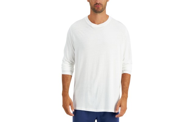  Men’s Chatham Knit Long-Sleeve T-Shirts, White, Large
