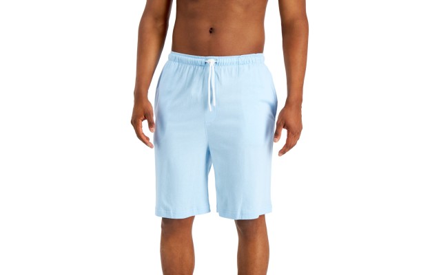  Men's Pajama Shorts, Blue, Large