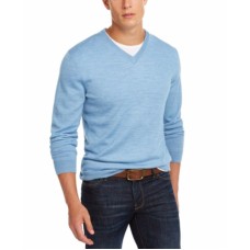 Club Room Men’s Solid V-Neck Merino Wool Blend Sweaters