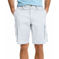 Club Room Men’s Stretch Cargo Shorts, White, 38