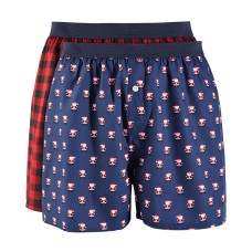 Club Room Mens 2-Pk. Holiday Printed Cotton Boxers