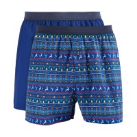 Club Room Men’s 2-pk. Patterned & Solid Boxer Shorts, Navy, Small