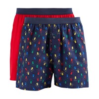 Club Room Men’s 2-pk. Patterned & Solid Boxer Shorts, Red, Medium