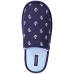  Men’s Anchor Slippers, Navy/White, Small